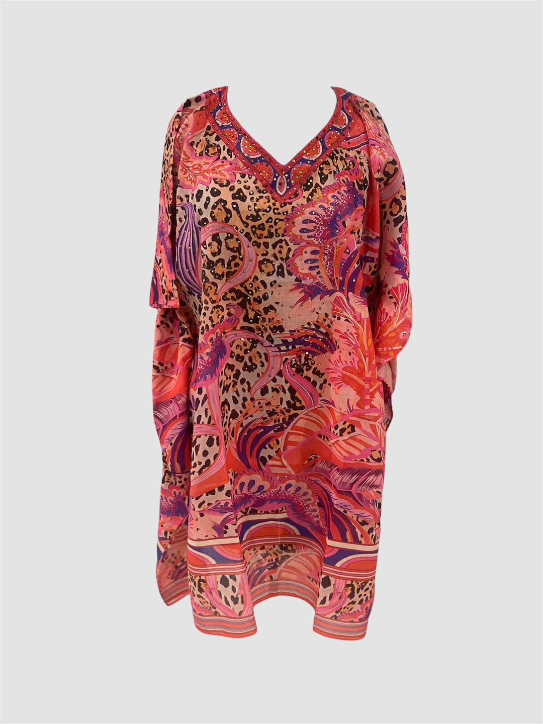 Cotton Bling Short Kaftan one size fits AU 12-20