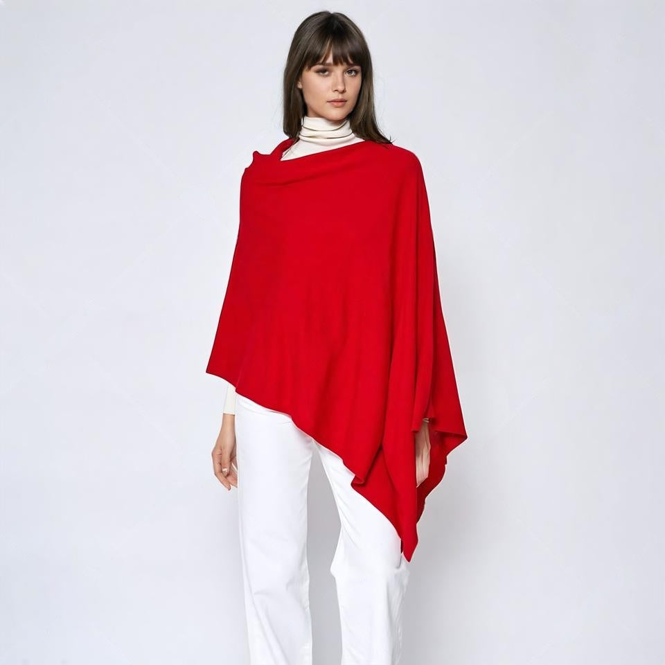 Women’s Pure Cashmere Oversized Julian Maya Poncho-More colours available