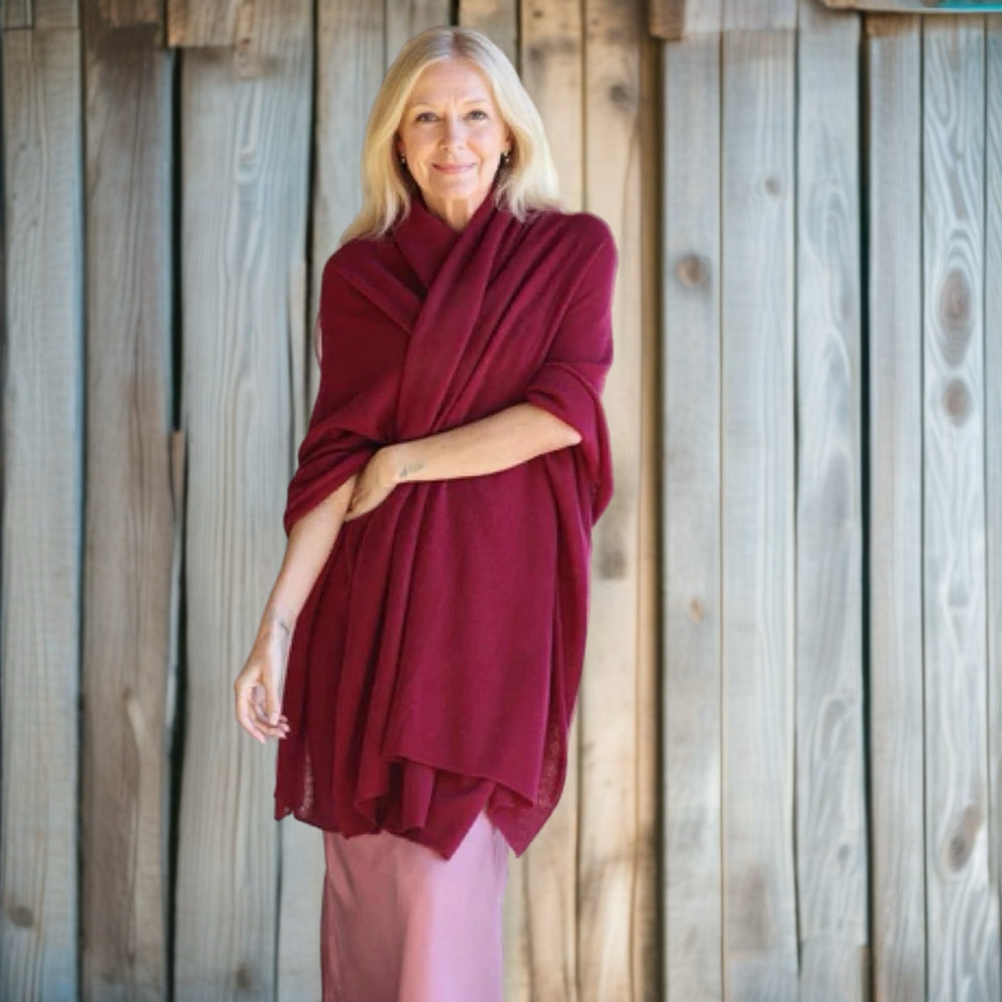 Julian knitted Pure cashmere scarf/ shawl/ Travel wrap-Colours available-Extra Large