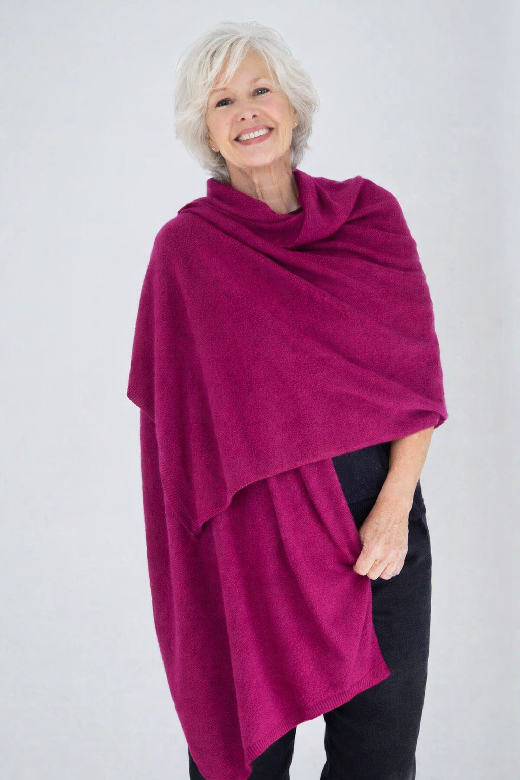 Julian knitted Pure Cashmere Maya scarf/ shawl/ Travel wrap-Colours available-Extra Large