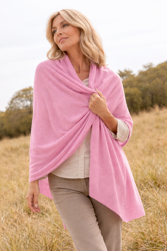 Julian knitted Pure Cashmere Maya scarf/ shawl/ Travel wrap-Colours available-Extra Large