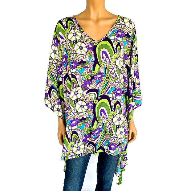 Kyra Large Cotton Rayon / Tunic/ Kaftan dress free size