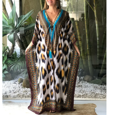 Coco Bella Footprints of Leopard Kaftan 12-20