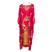 Maya Plus Size Silk Embellished Kaftan AU 24-30