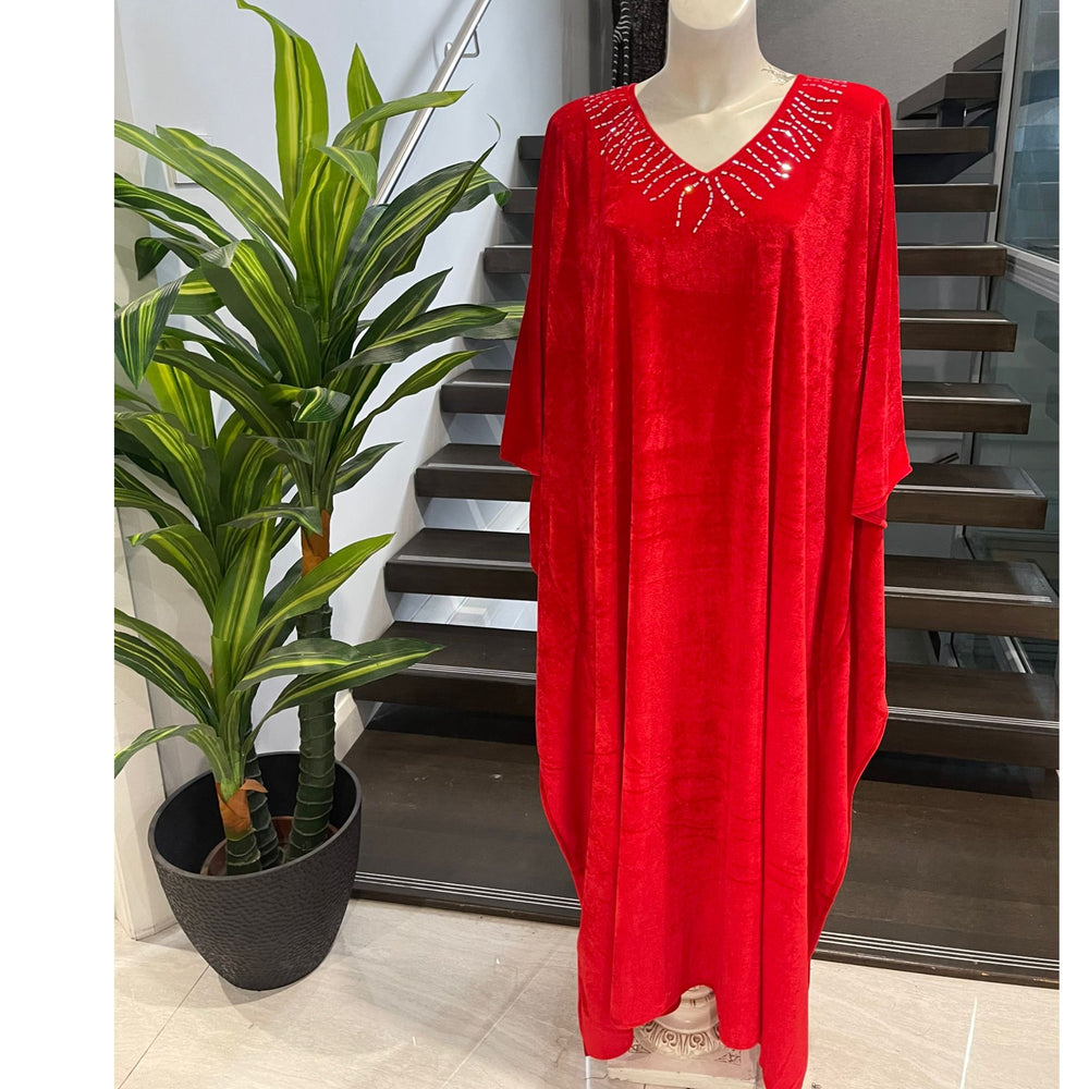 Red Velvet Maya kaftan Resort Wear AU 12-20