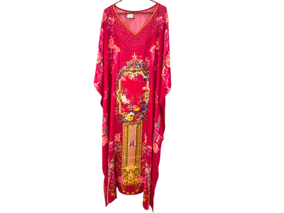 Maya Plus Size Silk Embellished Kaftan AU 24-30