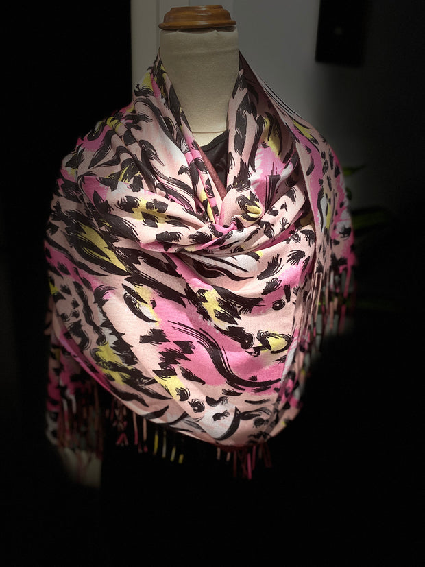 DEIA Power of  Pink Cashmere Blend Scarf