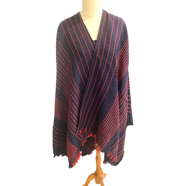 Navy Wrap Shawl Cape Coat free size upto AU 26