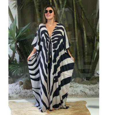 Zebra Coco Bella kaftan Resort Wear