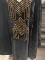 Black Bling Maya Velvet Silk Luxe Poncho