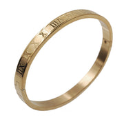 Gia Stainless Steel Gold Bangle Bracelet