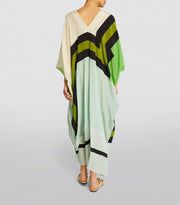 Lillie MIDI Silk Crepe Kaftan Free size