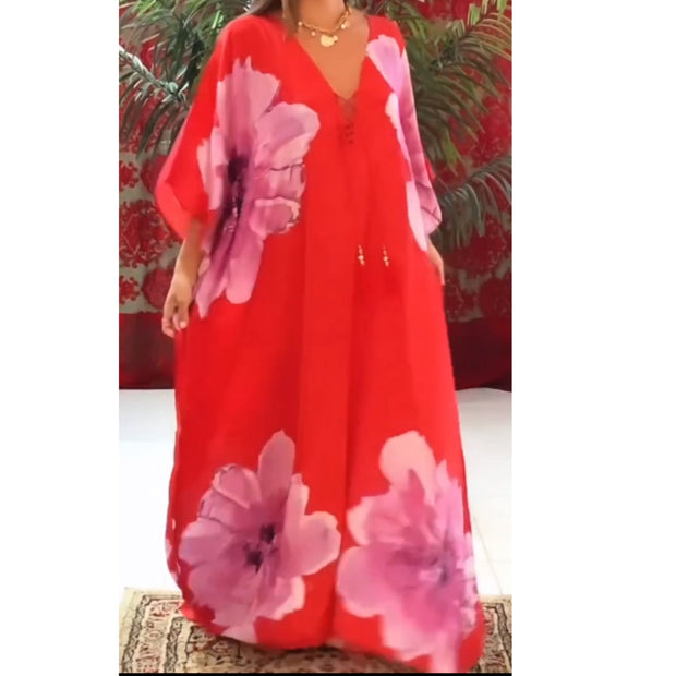 Hibiscus Coco Bella kaftan Resort Wear