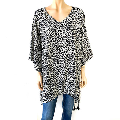 Maya Cotton Rayon Tunic Top free size AU 12-22