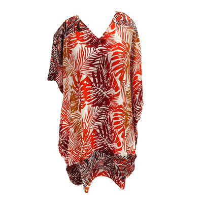 Pacific Red Maya Top Tunic KaftanOSFA 14-22