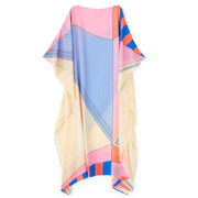 Oyster Pink & Rock Blue - Lillie MIDI Kaftan Dress