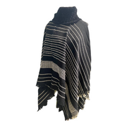 DEIA Winter Wrap Black Shawl Poncho