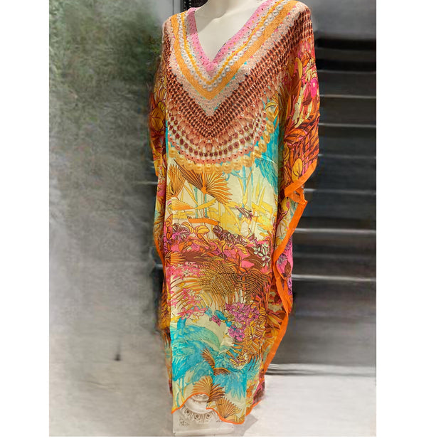  Viscose Silk Coco Bella kaftan | Viscose Coco Bella Dress | Mk Lane