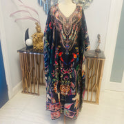 Maya Plus Size Embellished Silk mix Kimono Jacket 16-28