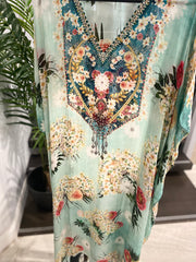 Coco Bella Spring Silk floral kaftan