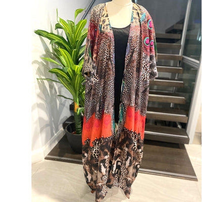 Maya Plus Size Silk Mix Embellished Jacket AU 24-30