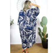 Blue Maya Rayon Kaftan |   Maya Long Kaftan | Mk Lane