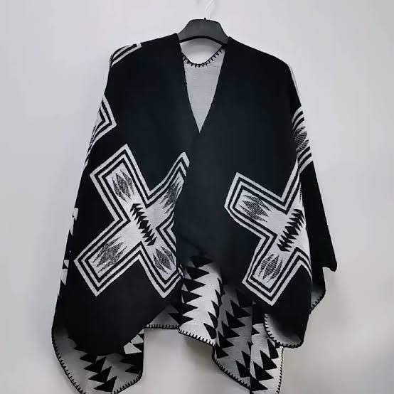 Reversible Wrap Shawl | Reversible Shawl  In Black Colour | Mk Lane