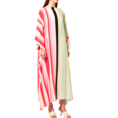 Multi colour Coco Bella Silk Crepe Kaftan Dress