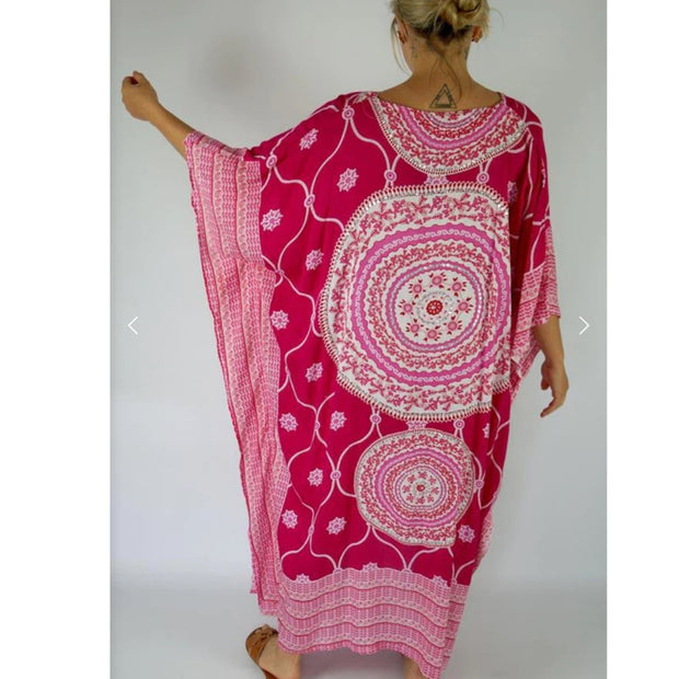 Pink Maya Bling Long Kaftan OSFA AU 12-26