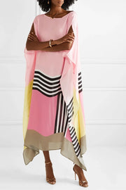 Candy Pink Silk Crepe Kaftan Dress.Sizes Available AU 10-24