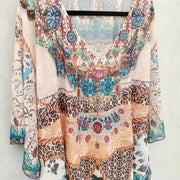 Kyra Hand Embellished Kaftan Top | Kyra X Large Top Tunic | Mk Lane
