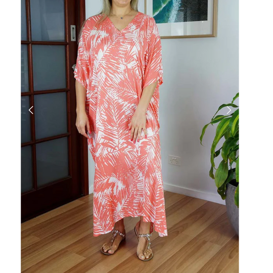 Coral  Maya Kaftan OSFA 14-26