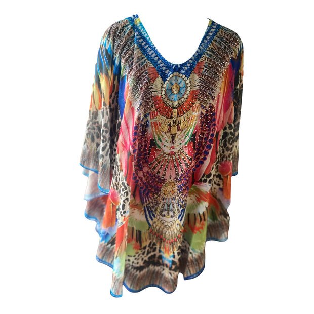 Kyra X-Large HEmbellished Kaftan Top Free Size