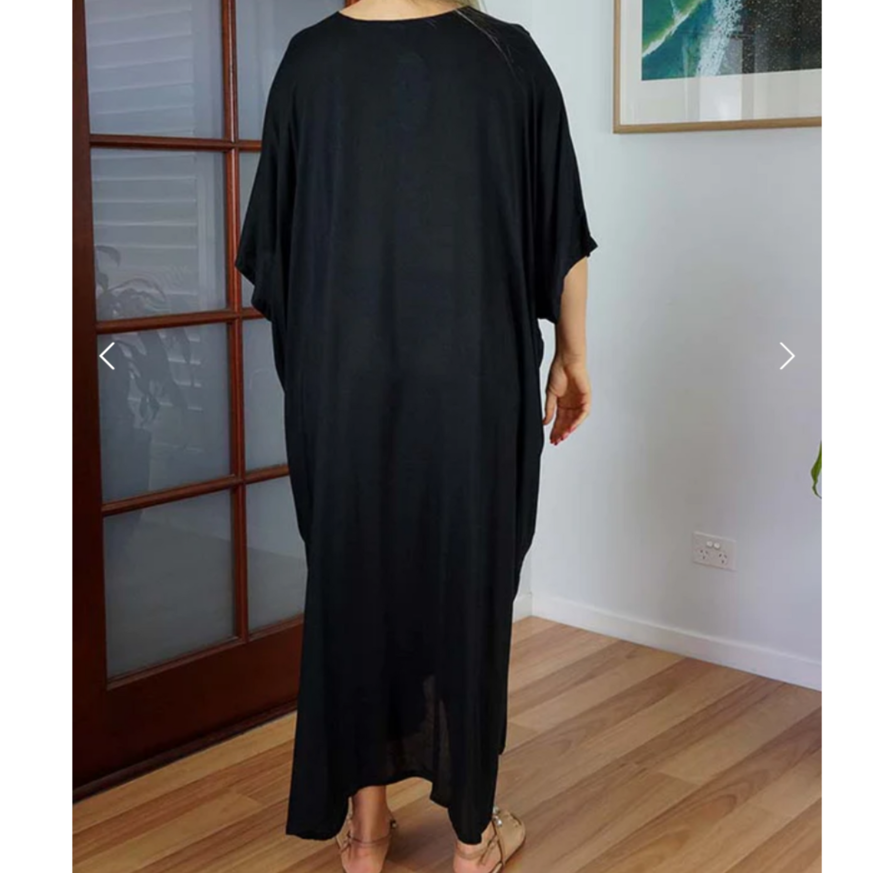 Black Cool Breezy Cotton Rayon Kaftans- Sizes Available AU 10-28