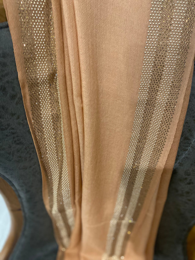 Peach Bling Julian Pure Cashmere Pashmina shawl